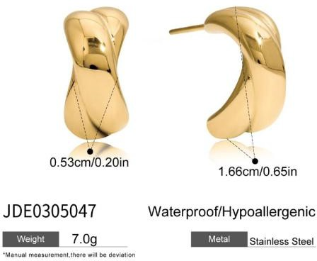 Boucles d’oreilles en acier – E0305047