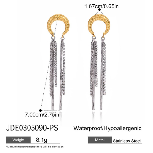 Boucles d’oreilles en acier – E0305090-PS