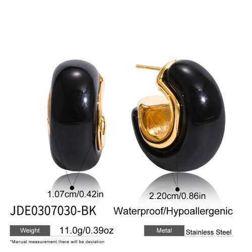 Boucles d’oreilles en acier – E0307030-BK