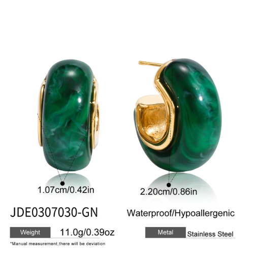 Boucles d’oreilles en acier – E0307030-GN