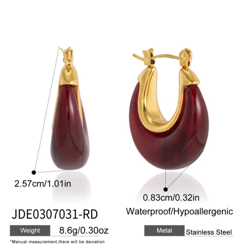 BOUCLES D’OREILLES ACIER REF E0307031-RD