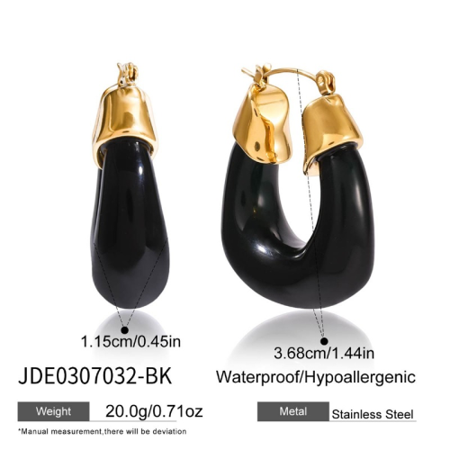 Boucles d’oreilles en acier – E0307032-BK