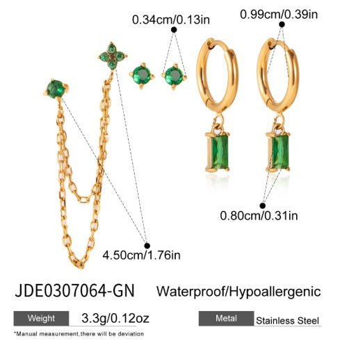 Boucles d’oreilles en acier – E0307064-GN