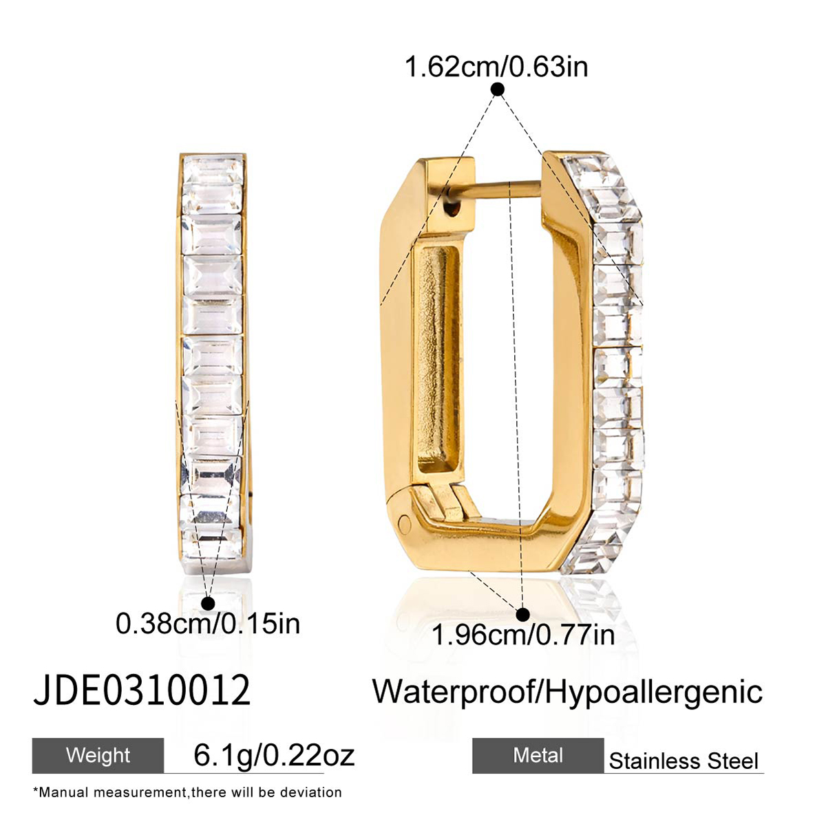 Boucles d’oreilles en acier – E0310012