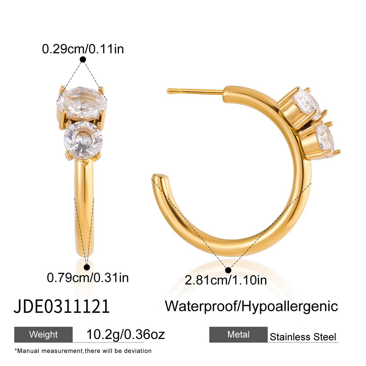 Boucles d’oreilles en acier – E0311121