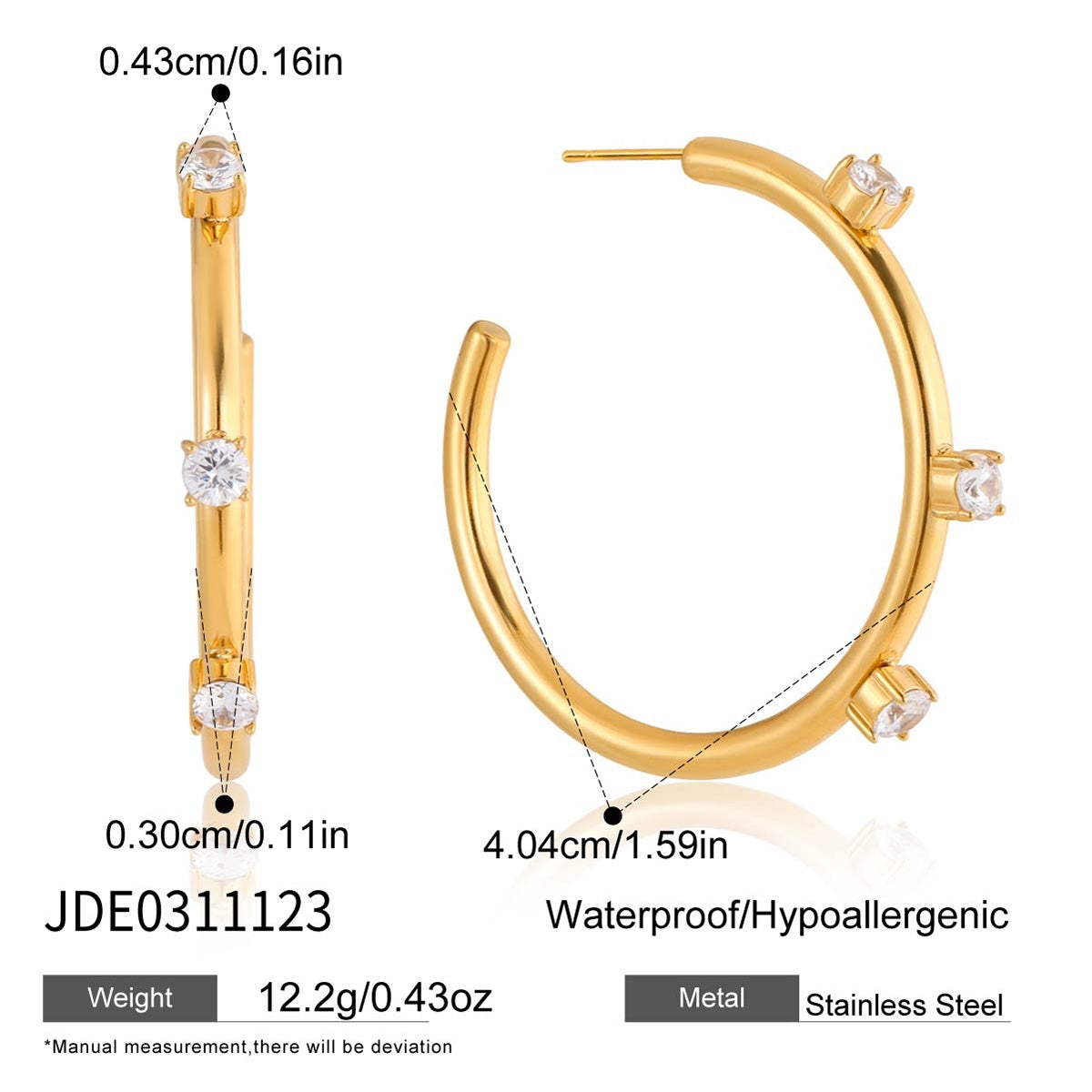 Boucles d’oreilles en acier – E0311123