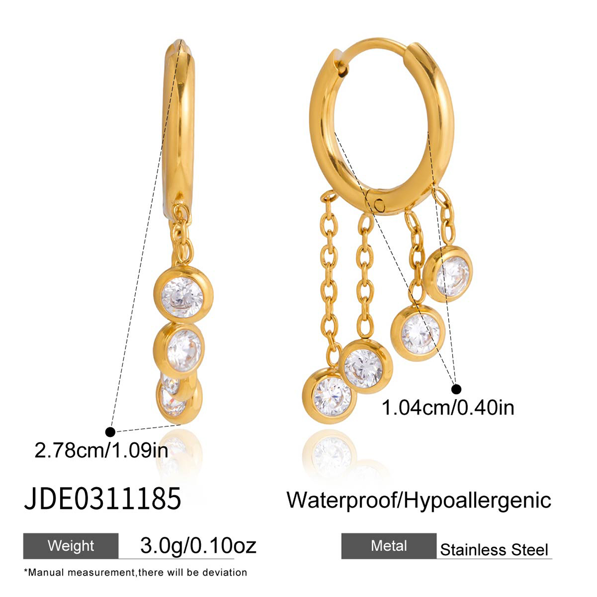 Boucles d’oreilles en acier – E0311185