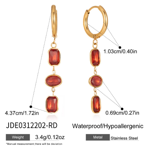 Boucles d’oreilles en acier – E0312202-RD