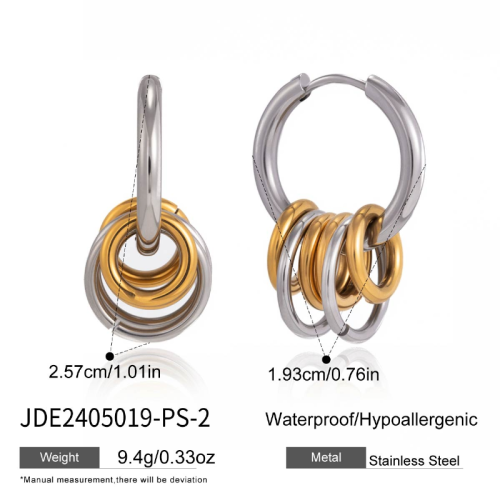 Boucles d’oreilles en acier – E2405019-PS-2