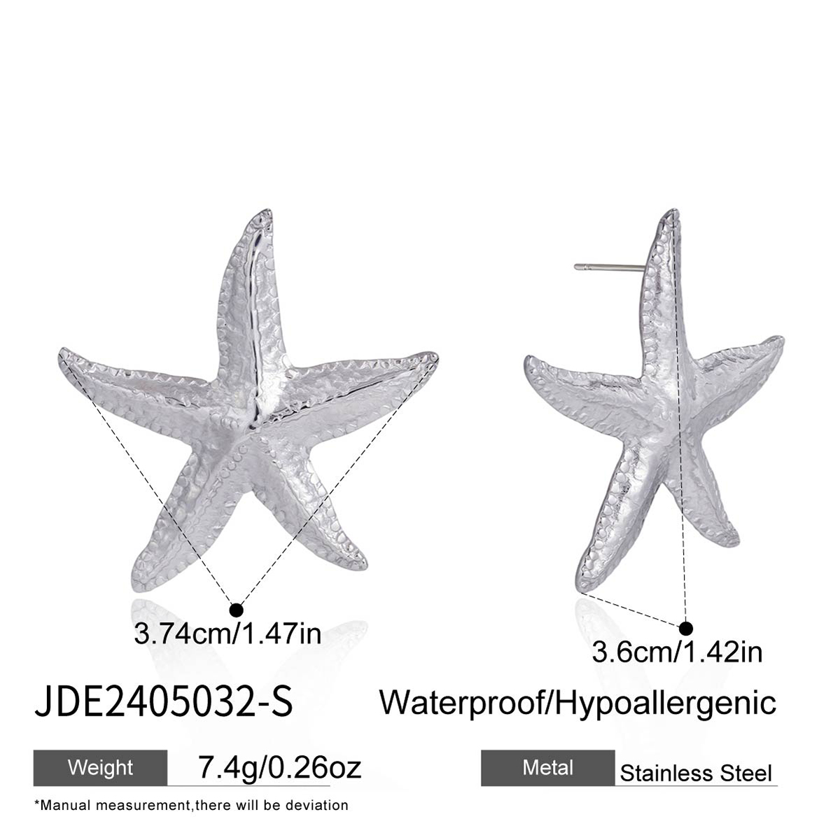 Boucles d’oreilles en acier – E2405032-S
