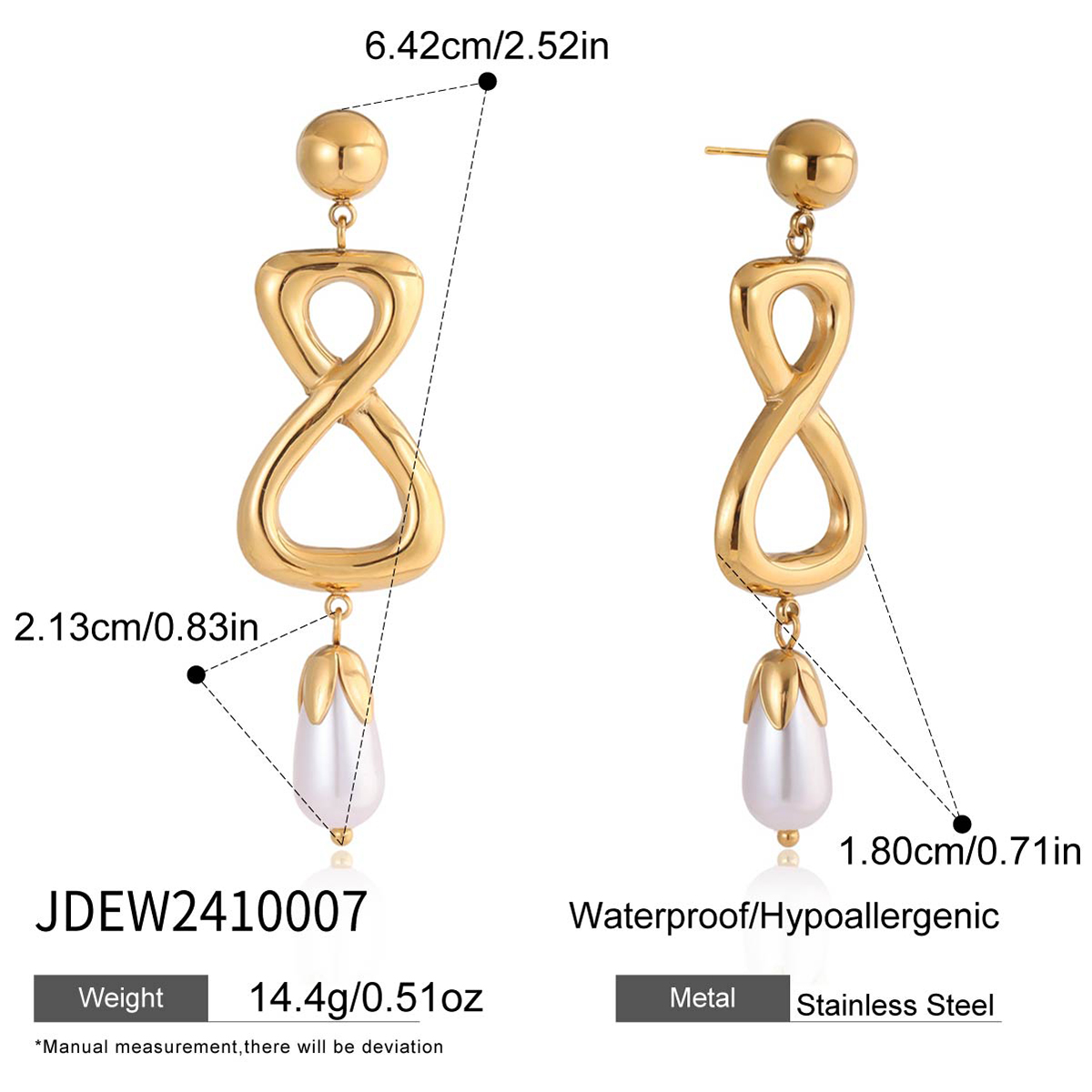 Boucles d'oreilles en acier - EW2410007