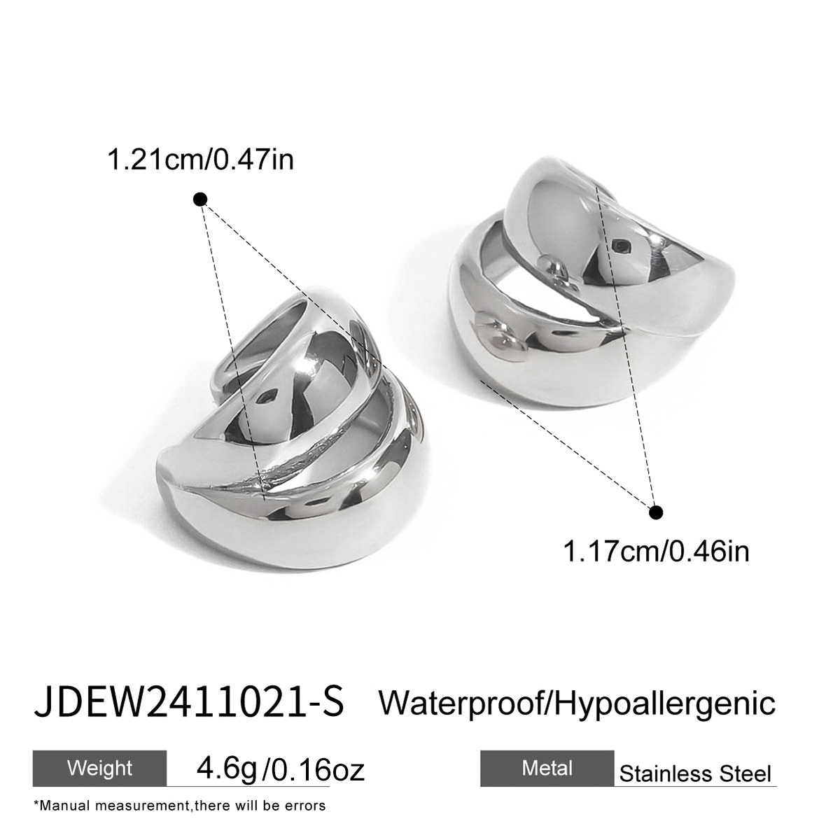 Boucles d’oreilles en acier – EW2411021-S