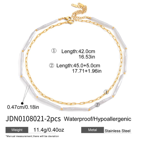 Collier en acier – COL0108021-2PCS