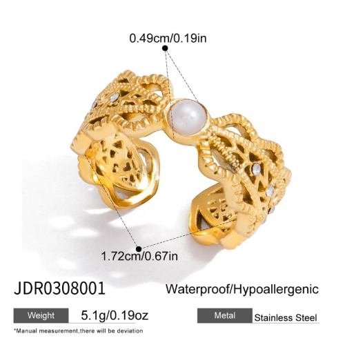 Bague en acier - JDR0308001