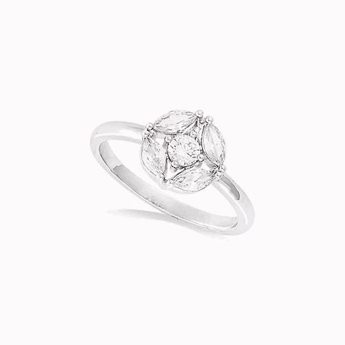 Bague argent rh — 11EC0060CZ