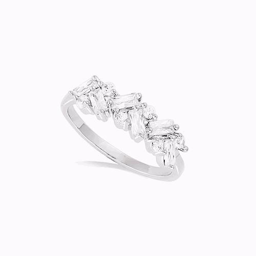 Bague argent rh — 11EC0190CZ