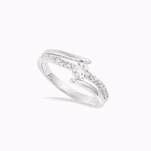 Bague argent rh — 11EC0620CZ