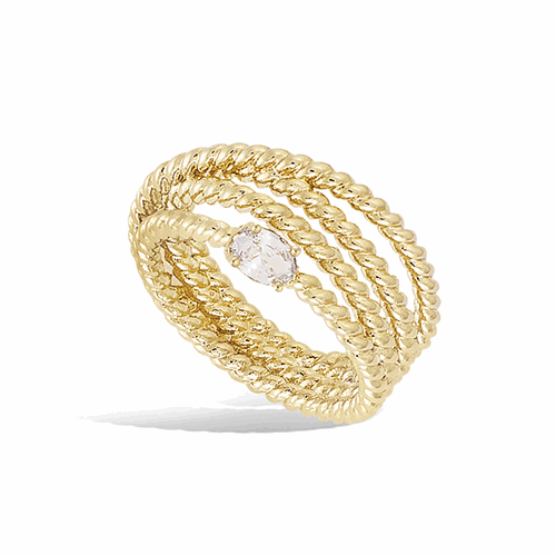 Bague en plaqué or – 12ED1690CZ