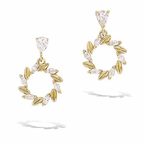 Boucles d’oreilles en plaqué or – 22ED0450CZ