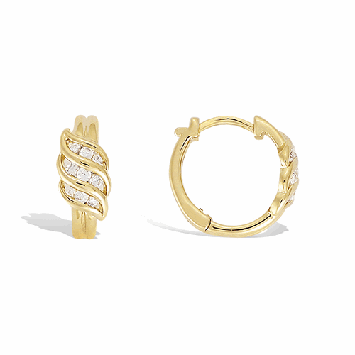 Boucles d’oreilles en plaqué or – 22ED0460CZ