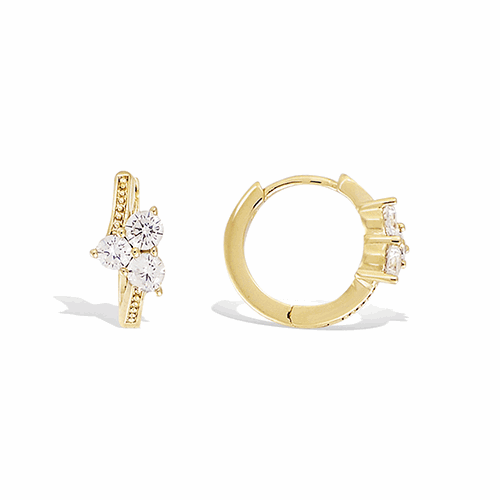 Boucles d’oreilles en plaqué or – 22ED0600CZ