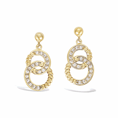 Boucles d’oreilles en plaqué or – 22ED0820CZ