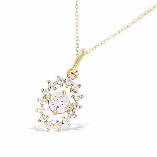 Pendentif en plaqué or – 62ED0730CZ