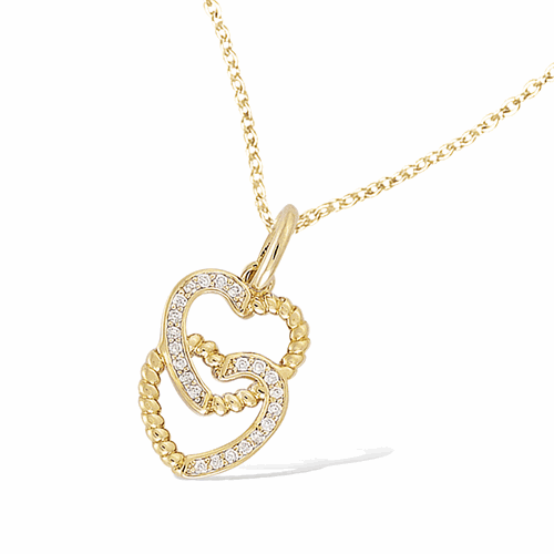 Pendentif en plaqué or – 62ED1890CZ