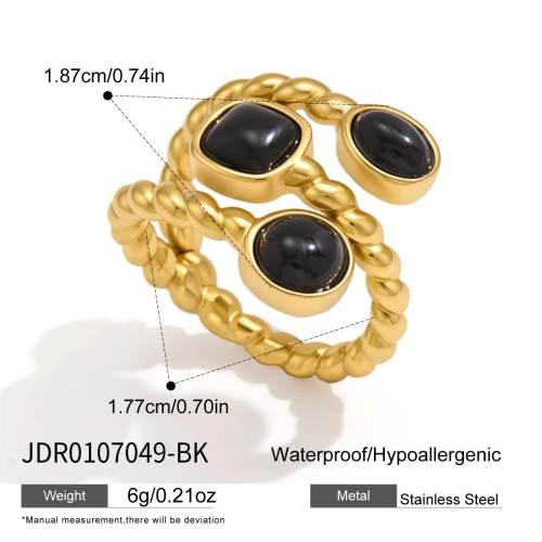 BAGUE ACIER REF BG0107049-BK