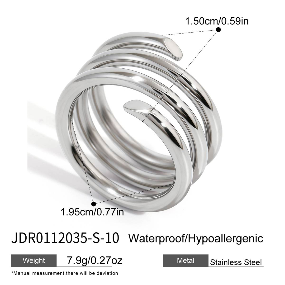 Bague en acier - BG0112035-S-10