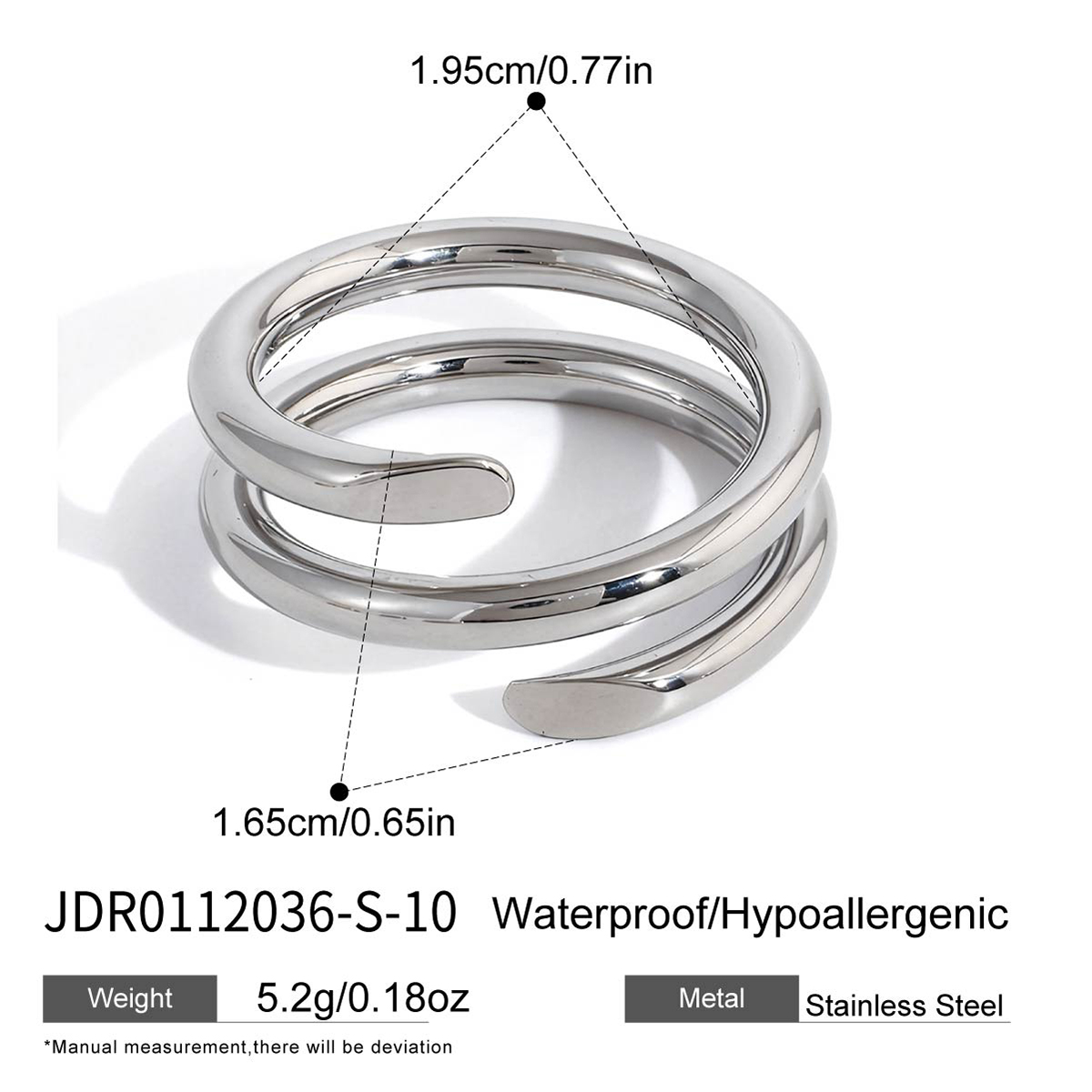 Bague en acier - BG0112036-S-10