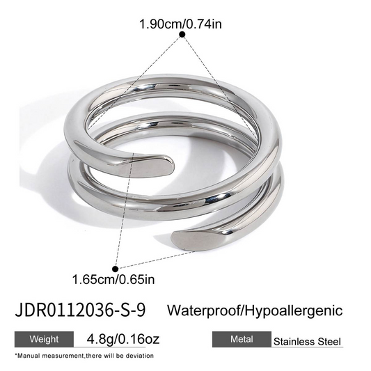 Bague en acier - BG0112036-S-9-60