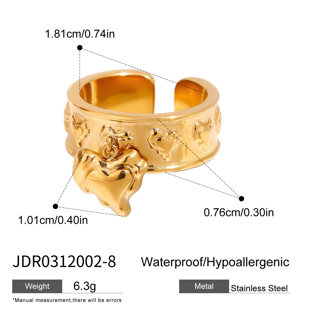 Bague en acier - BG0312002-8-57