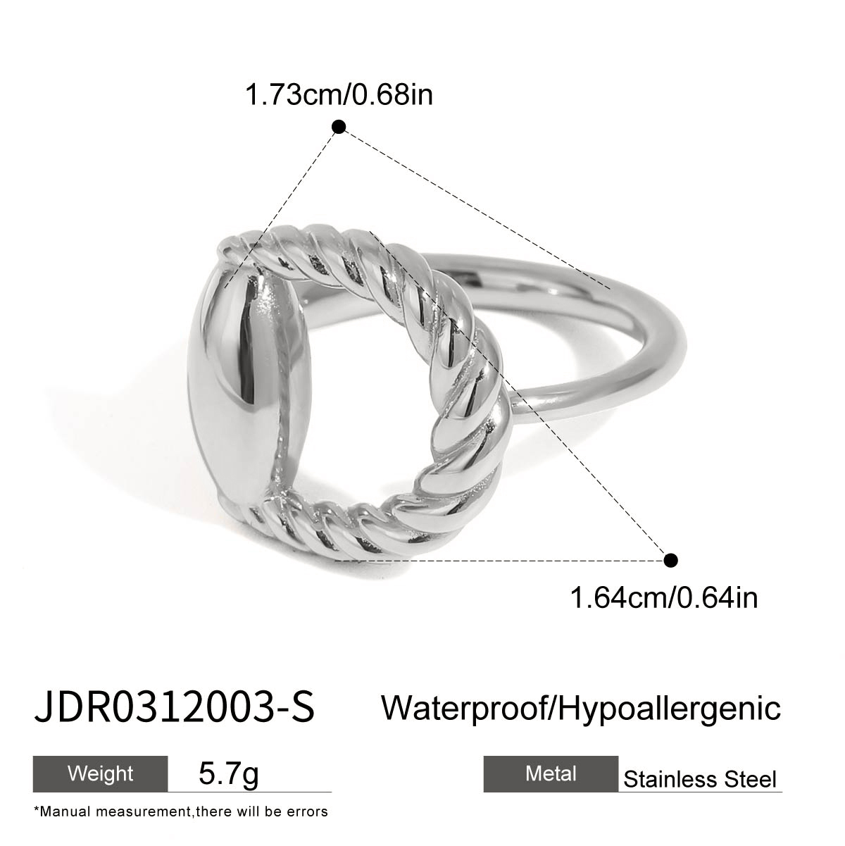 Bague en acier - BG0312003-S