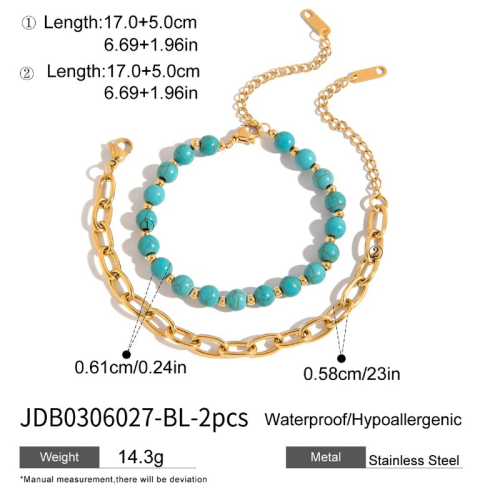 Bracelet en acier – BR0306027-BL-2PCS