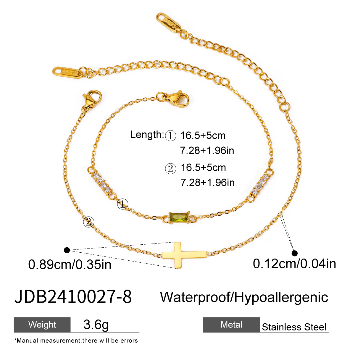 Bracelet en acier - BR2410027-8-57