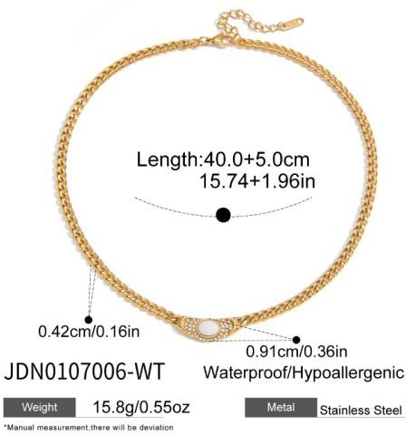 Collier en acier – COL0107006-WT