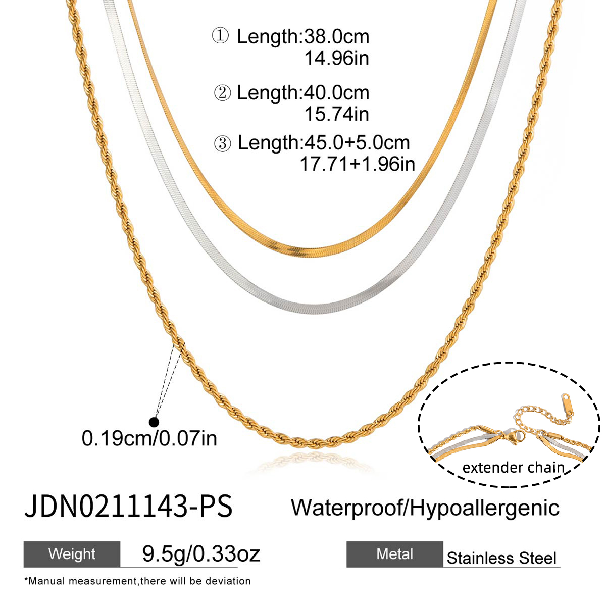 Collier en acier – COL0211143-PS