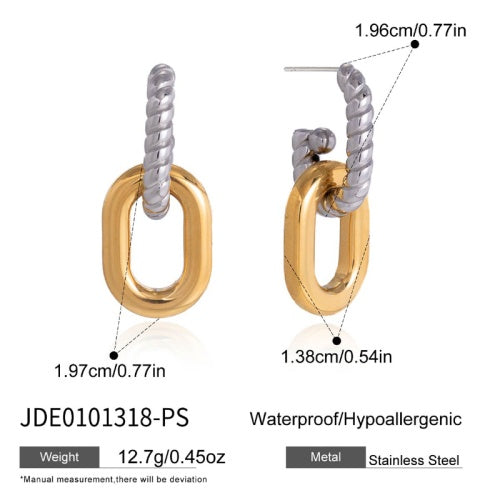 Boucles d’oreilles en acier – E0101318-PS
