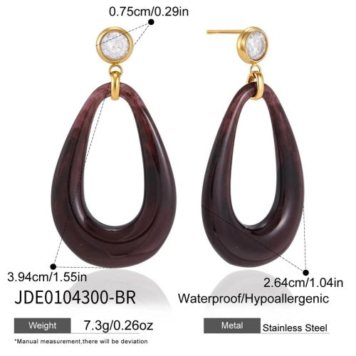 Boucles d’oreilles en acier – E0104300-BR