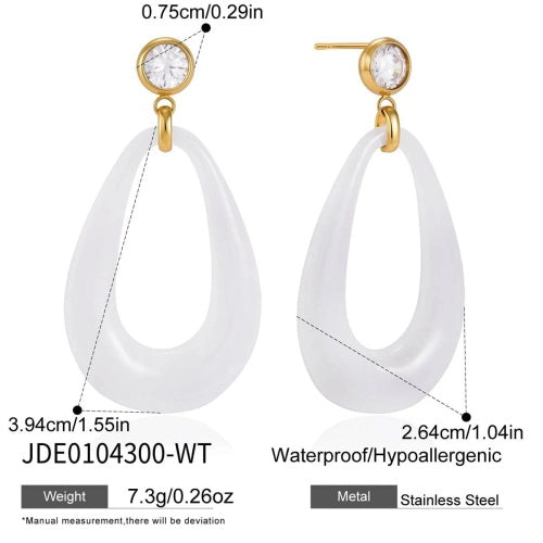 Boucles d’oreilles en acier – E0104300-WT