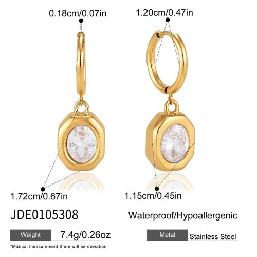 BOUCLES D’OREILLES ACIER REF E0105308