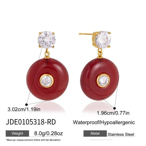 BOUCLES D’OREILLES ACIER REF E0105318-RD