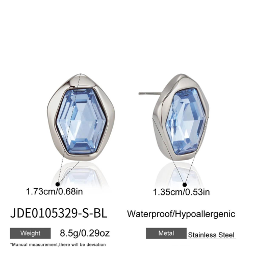 BOUCLES D’OREILLES ACIER REF E0105329-S-BL