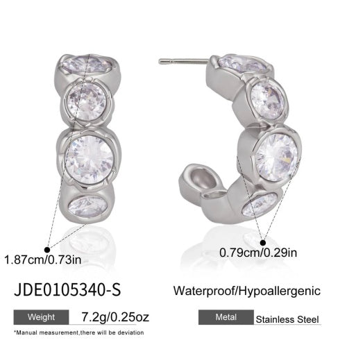 BOUCLES D’OREILLES ACIER REF E0105340-S