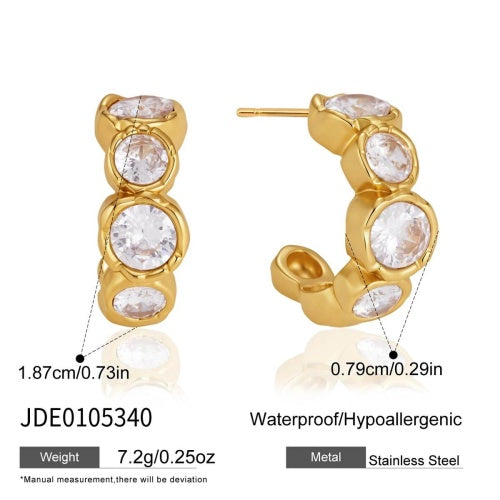BOUCLES D’OREILLES ACIER REF E0105340