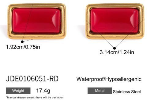 Boucles d’oreilles en acier – E0106051-RD