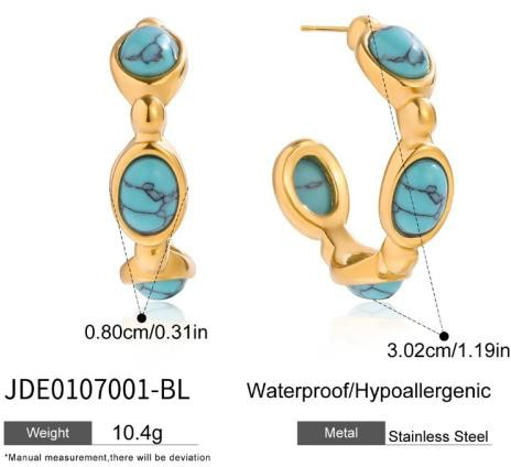 Boucles d’oreilles en acier – E0107001-BL