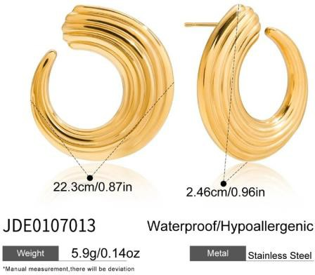 Boucles d’oreilles en acier – E0107013