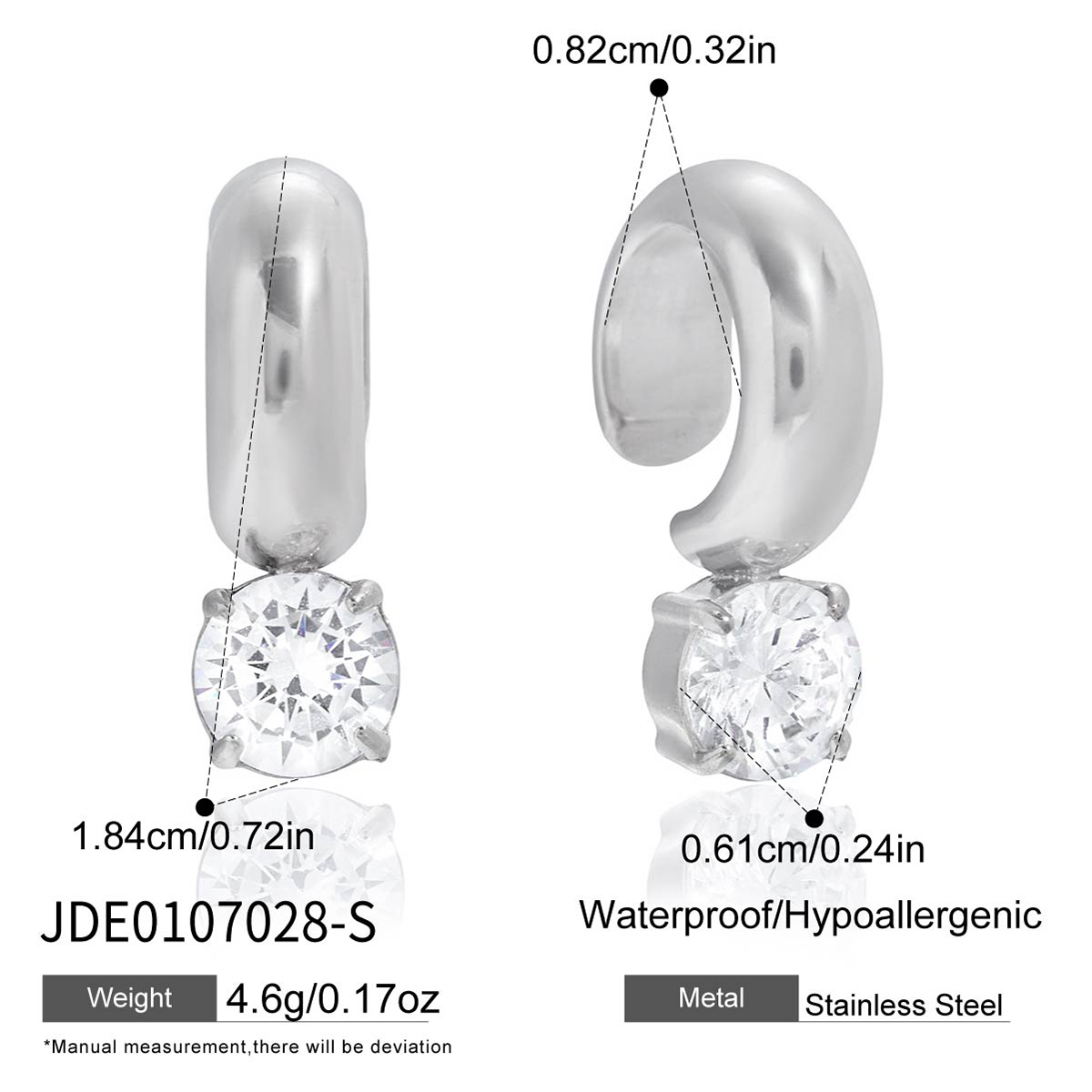 Boucles d’oreilles en acier – E0107028-S